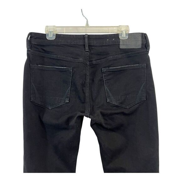 AllSaints Mens Size 30 X 32 Rex Black Slim Fit Soft Stretch Denim Jeans - Picture 4 of 5
